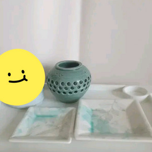 무배송)고급 사각접시2.도기 화분