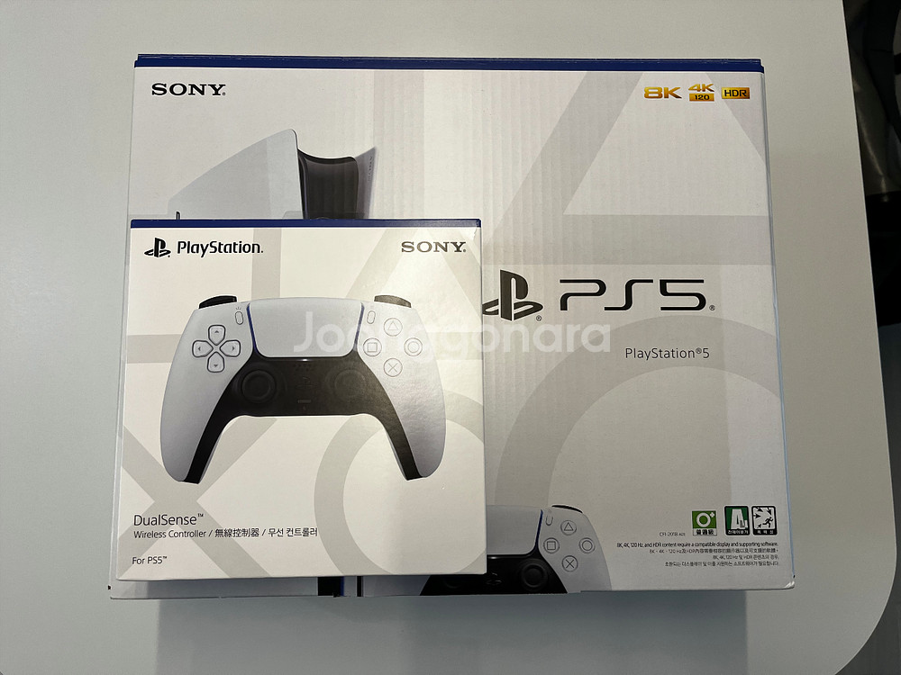 PS5 슬림디스크 버젼 + 듀얼센스 2개--0
