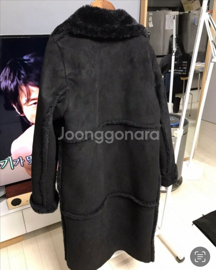 셀럽 무스탕 스타일 여성 롱코트--1