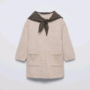 자라키즈 체크스카프 콤비원피스 4y 새상품