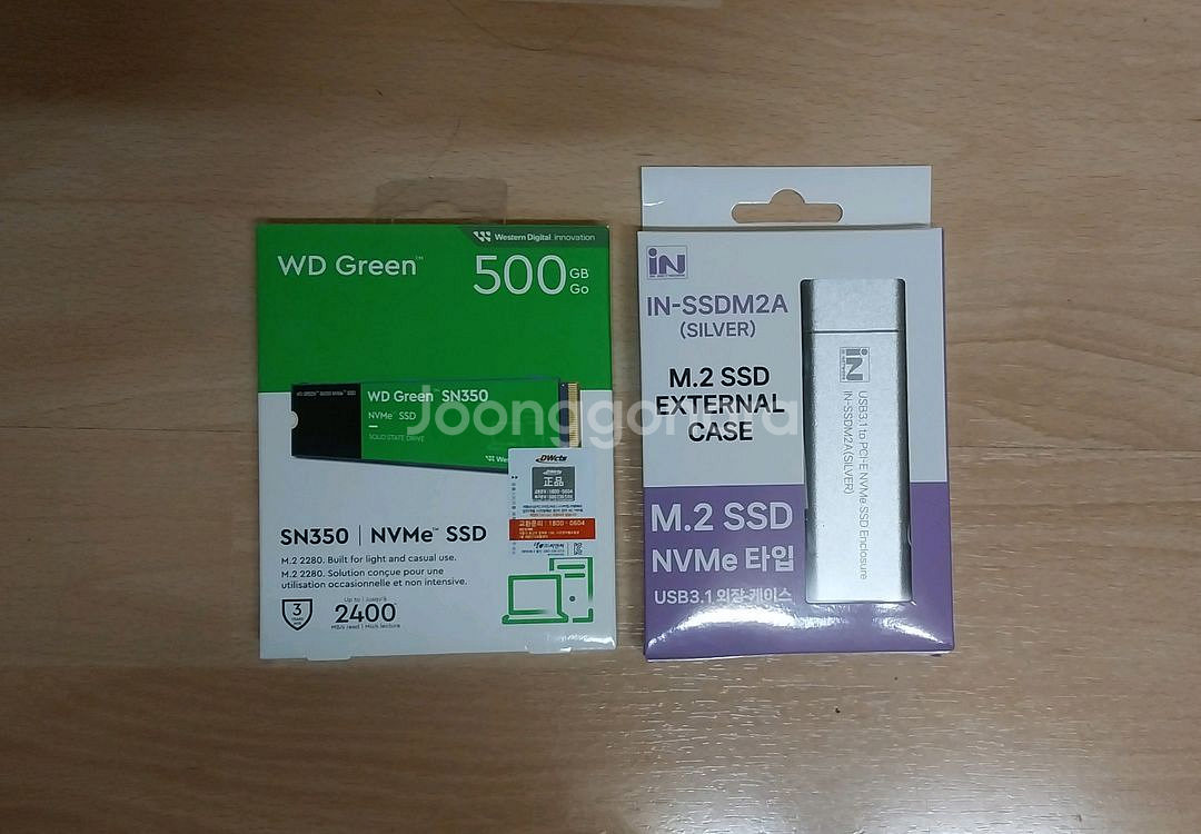 PC용 NVMe SSD 500G, SSD 젠더 겸용 케--0