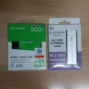 PC용 NVMe SSD 500G, SSD 젠더 겸용 케