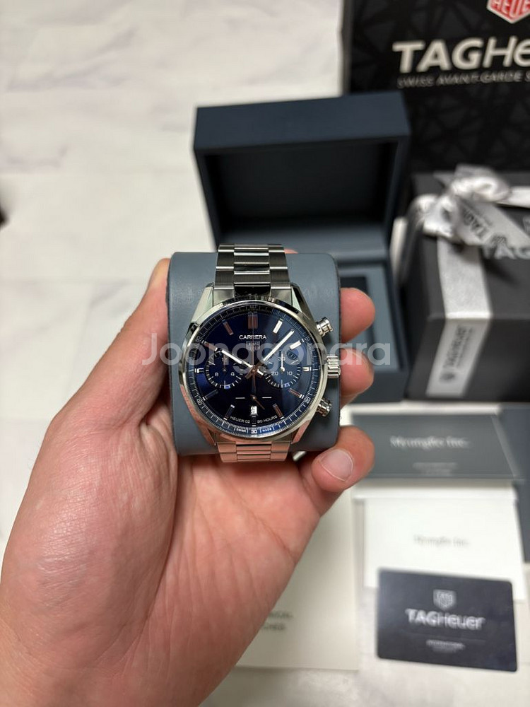 태그호이어 까레라호이어2 크로노그래프 청판시계 판매--1