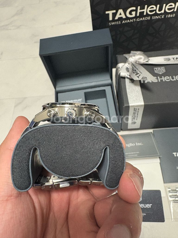 태그호이어 까레라호이어2 크로노그래프 청판시계 판매--3