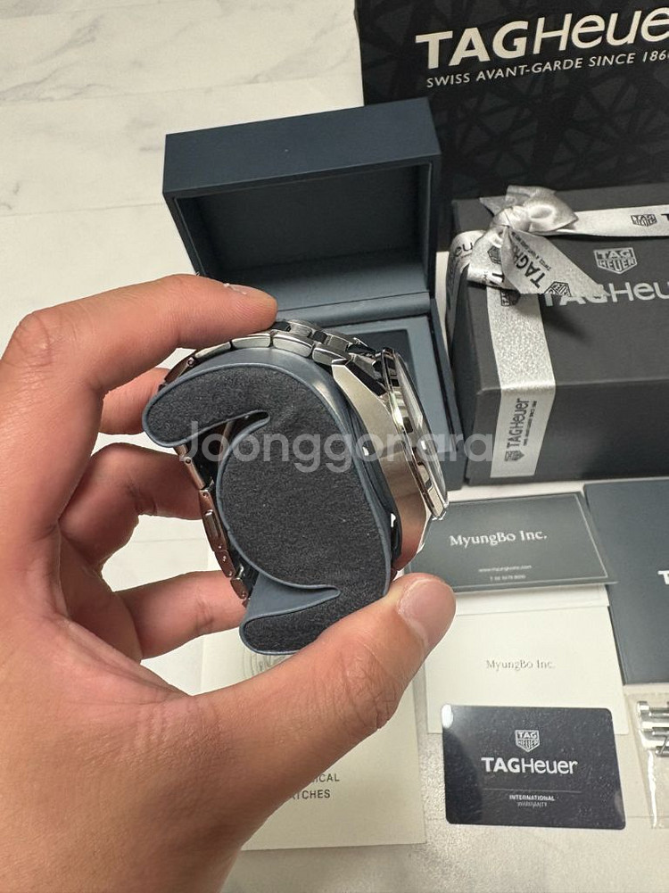 태그호이어 까레라호이어2 크로노그래프 청판시계 판매--6