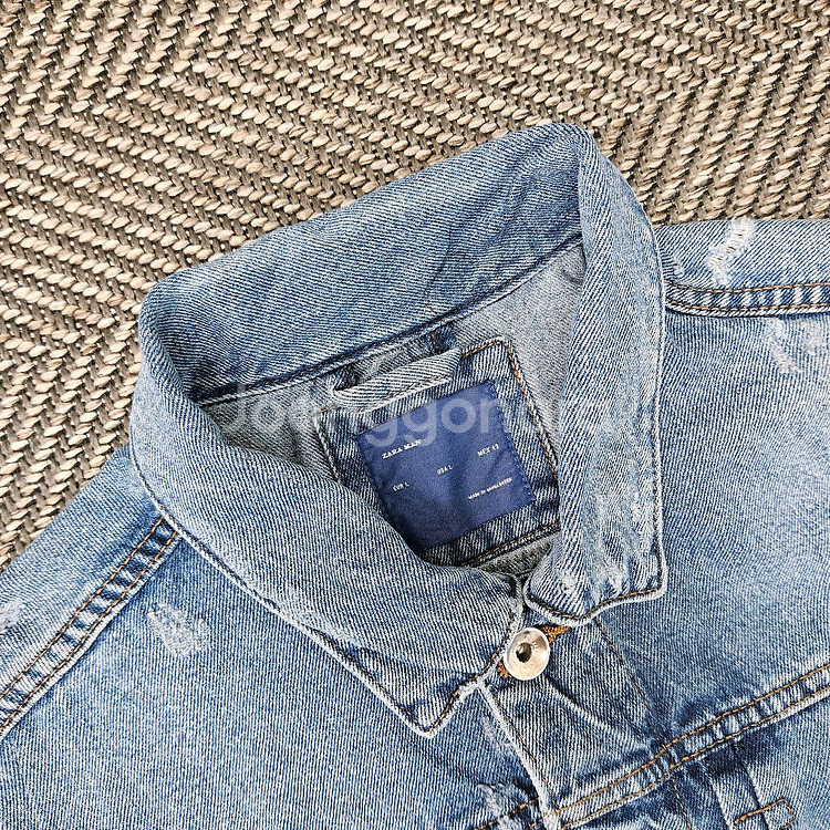 자라 데님 청자켓 남자100--1