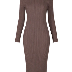 이세이미야케 나수브라운 해칭 원피스 새상품