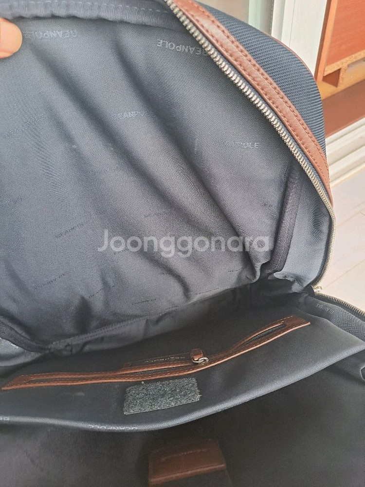 빈폴 네이비 체크 백팩--3