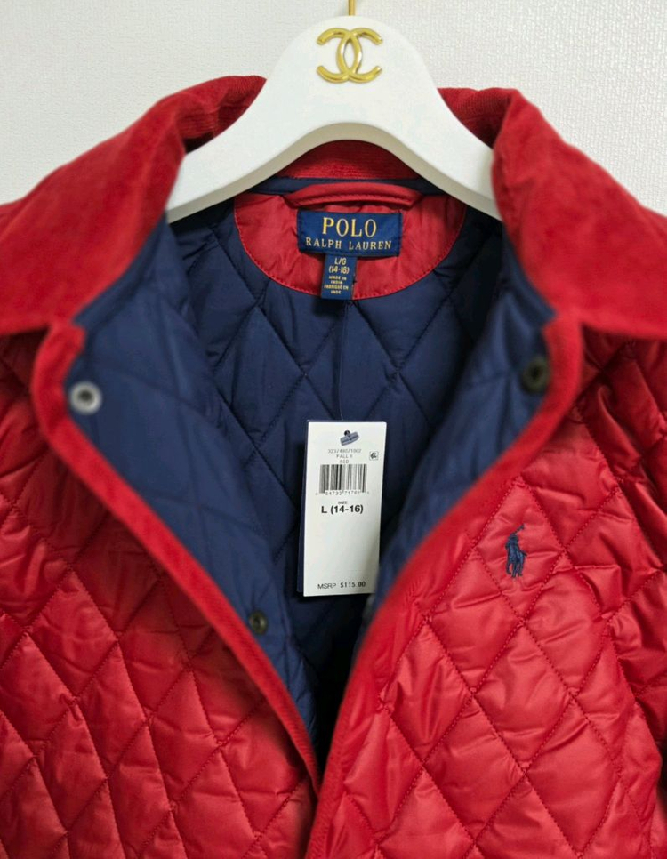 [새상품] 폴로 키즈 보이즈 퀼팅 자켓 L사이즈--3