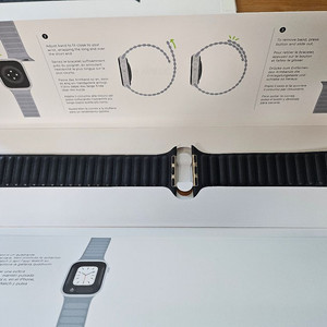 애플워치 가죽 링크 미드나이트 M/L 44-49mm용