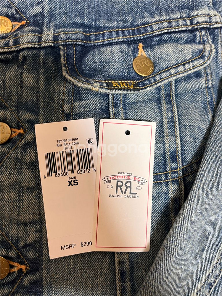 폴로 랄프 로렌 RRL) 트러커 데님자켓(XS 사이즈)--4