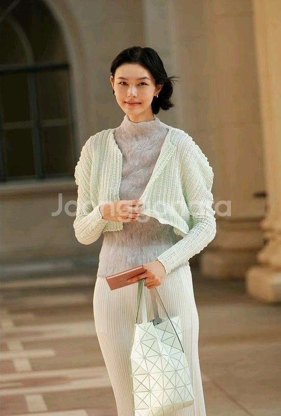 이세이미야케 젤리피쉬 가디건&해칭 스커트--0