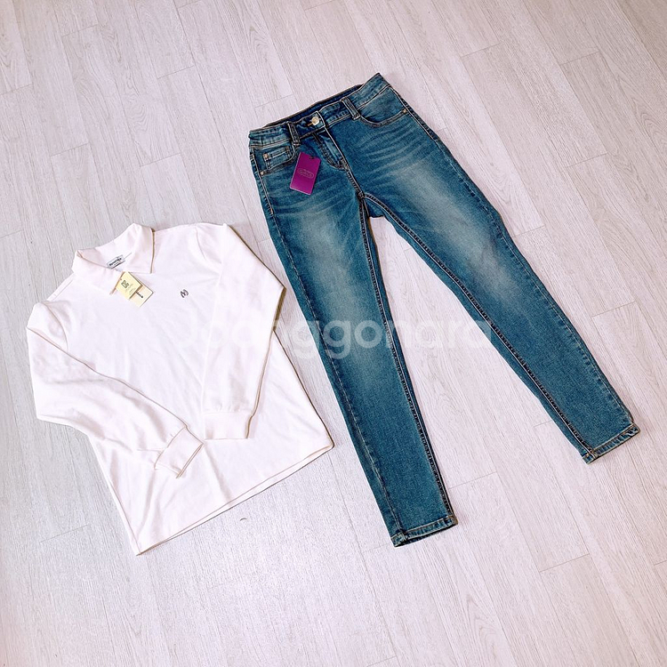 새상품 > 모노블랙카라티150호 + 데님청바지150호--0