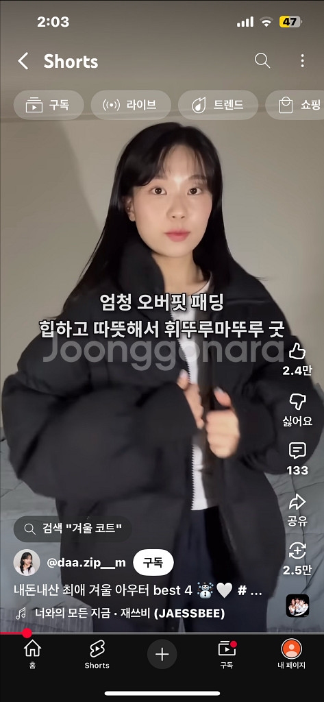 ZARA 자라 심플 숏 푸퍼 패딩 자켓 점퍼 숏패딩--2