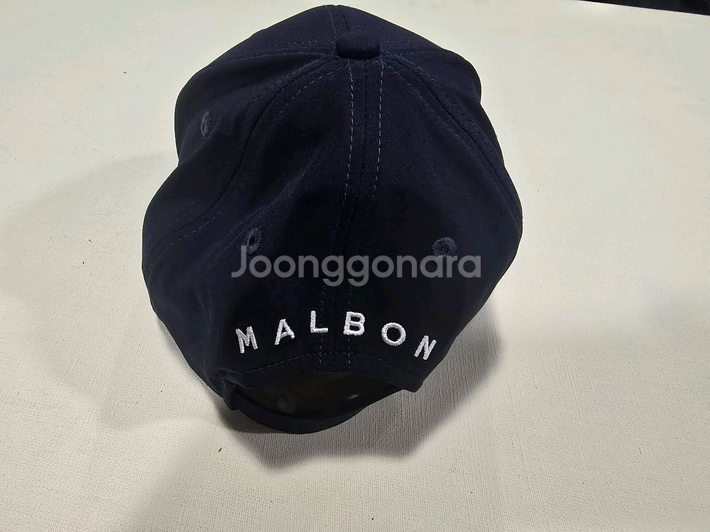 말본 스크립트 볼마커 캡 골프 모자 네이비--2