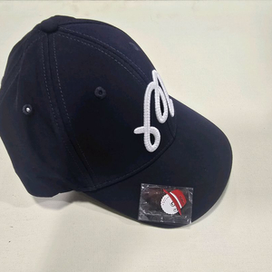 말본 스크립트 볼마커 캡 골프 모자 네이비