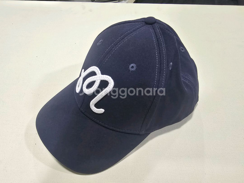 말본 스크립트 볼마커 캡 골프 모자 네이비--3