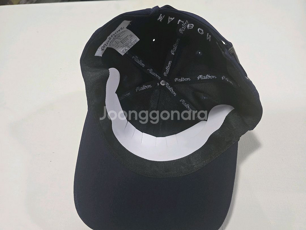 말본 스크립트 볼마커 캡 골프 모자 네이비--4