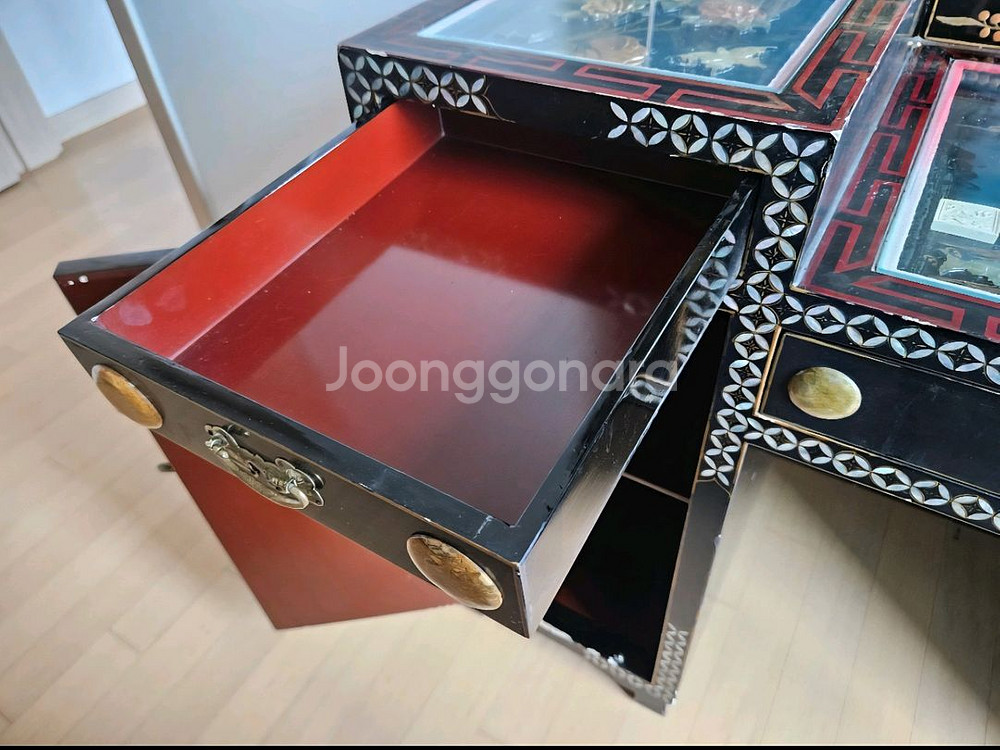 [앤틱 갬성] 빈티지 자개 화장대 (의자 포함)--3