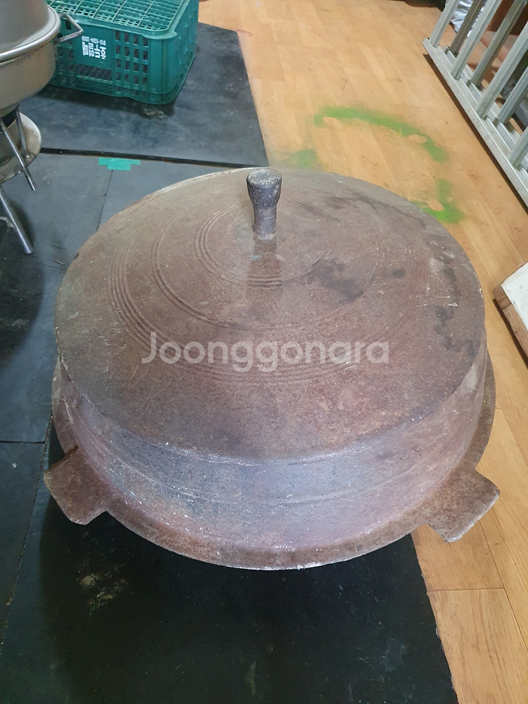 무쇠 가마솥 솥뚜껑 불판 솥뚜껑50cm 밑에 가마--0