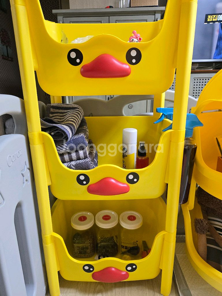 어린이소품정리,오리모양수납장--0