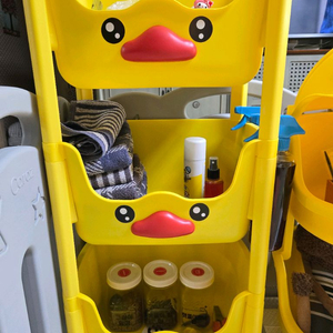 어린이소품정리,오리모양수납장