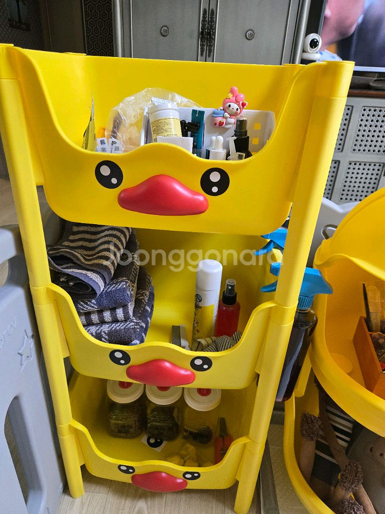 어린이소품정리,오리모양수납장--2