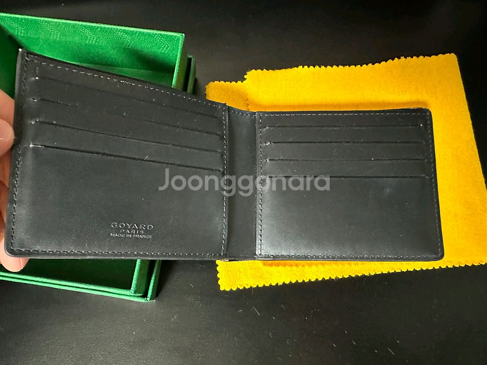 [정품] 고야드 빅투아르 블랙탄 반지갑 판매--1