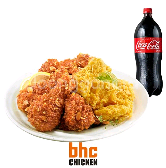 BHC 치킨 후라이드반+양념반+콜라--0