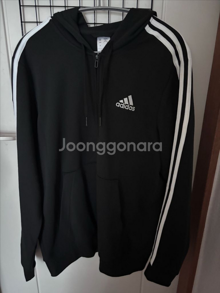 아디다스 에센셜 3S 후드집업 2XL 새상품--0
