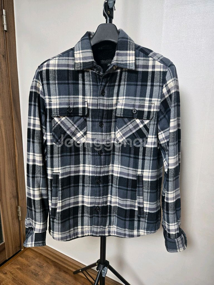 유니클로 기모 체크 셔츠 남방 판매--0