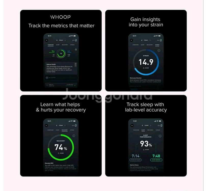 훕 WHOOP 4.0 웨어러블 팝니다--8