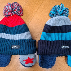 아웃도어프로덕트 아동 귀마개 털모자 일괄 팔아요.