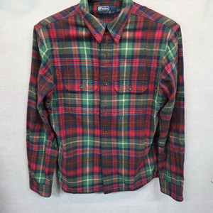 폴로랄프로렌 타탄체크 투포켓 옆트임 셔츠긴팔 s