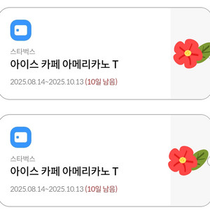 스타벅스 아이스 아메리카노 T (~10/13)
