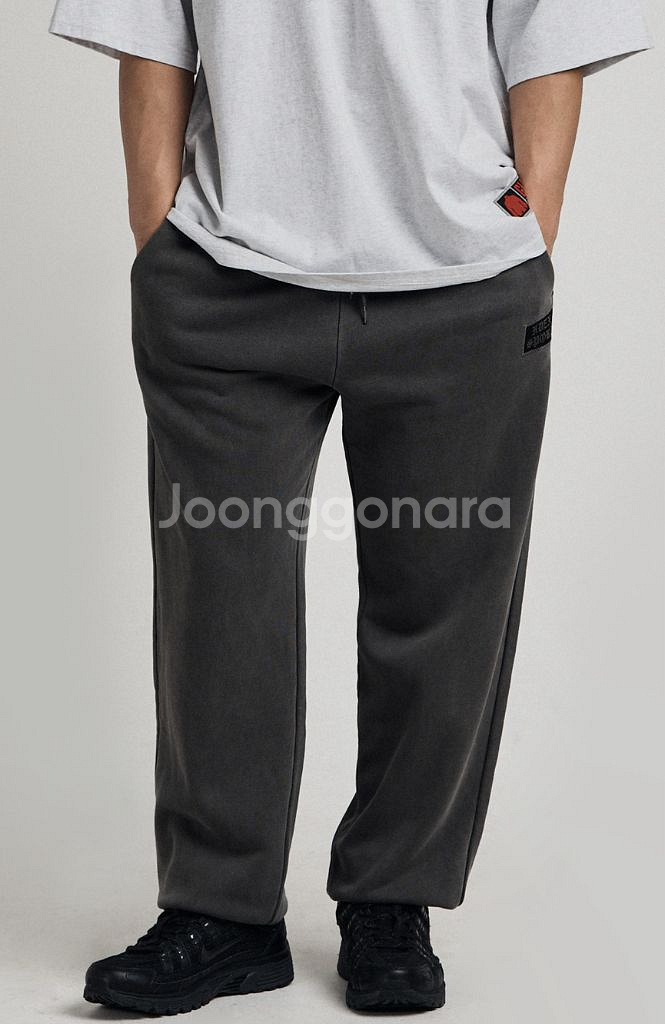 HDEX 고딕 라벨 피그먼트 조거 스웨트 팬츠 M--0