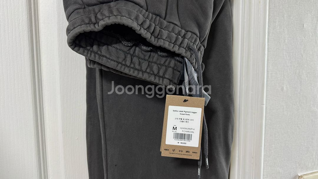 HDEX 고딕 라벨 피그먼트 조거 스웨트 팬츠 M--3