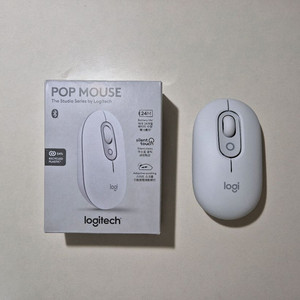 로지텍 POP 마우스 화이트 블루투스 무선 연결