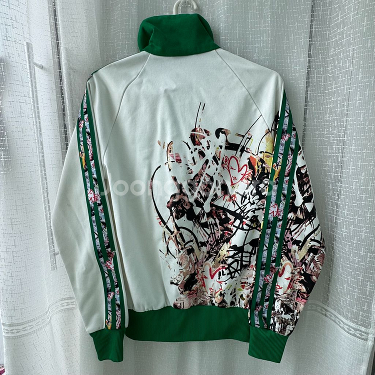 아디다스 x화이트TOPSHOP 그린 트랙 탑 파이어버드--2