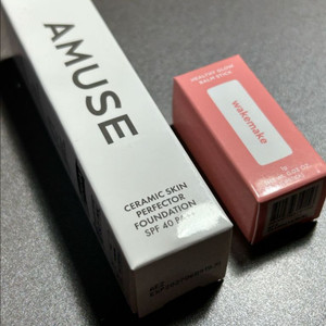 어뮤즈 세라믹 스킨 퍼펙터 파운데이션 + 웨이크메이크