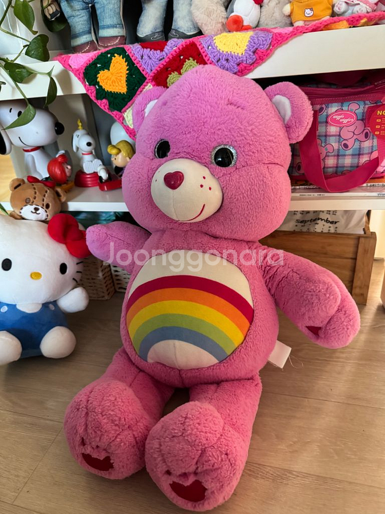 [빈티지 고전] 케어베어 핑크 대형 봉제인형 소장품--3