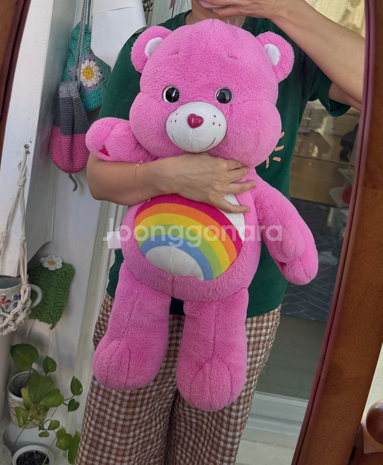 [빈티지 고전] 케어베어 핑크 대형 봉제인형 소장품--0