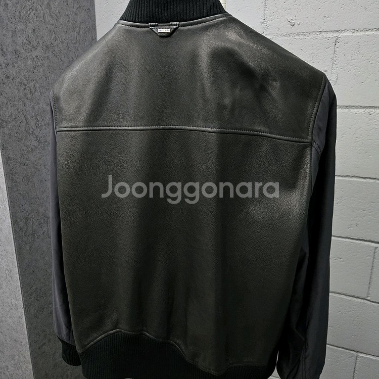 루이비통 레더 LV 모노그램 리버서블 블루종 자켓--3