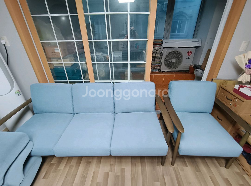 뉴탐 패브릭 소파 3인용 1인용--0
