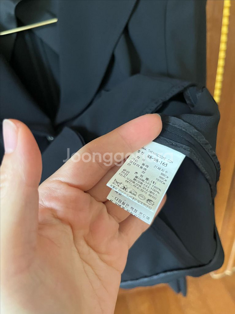 한섬 타임 세일러 자켓 66 블랙--2