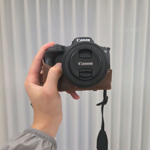 캐논 R50 + RF 16mm + 가죽케이스