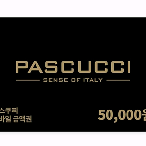 파스쿠찌 50,000원 금액권 파스쿠치 파스꾸찌
