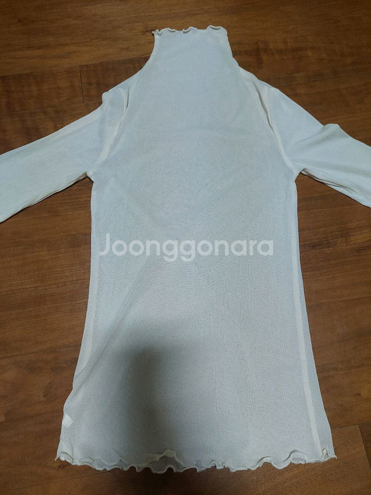 시스루 폴라넥 긴팔 블라우스 아이보리--2