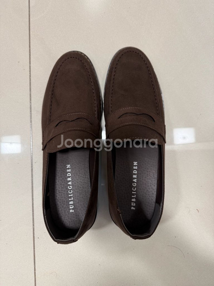 남성 스웨이드 로퍼 브라운 260mm--0