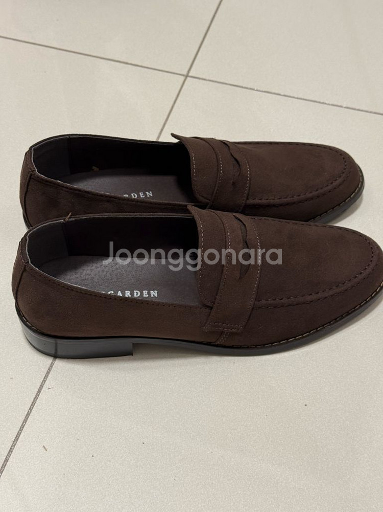 남성 스웨이드 로퍼 브라운 260mm--1
